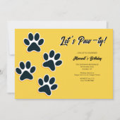 Paw Prints Doggie Verjaardagsfeest Kaart (Voorkant)