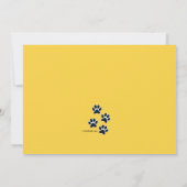 Paw Prints Doggie Verjaardagsfeest Kaart (Achterkant)