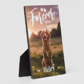 Paw Prints Forever Gemist Hond Foto Memorial Fotoplaat (Zijkant)