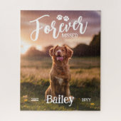 Paw Prints Forever Gemist Hond Foto Memorial Legpuzzel (Verticaal)