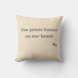 Paw Prints Forever Pet Memorial Pillow Kussen