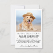 Paw Prints Forever Pet Memorial Sympathie Foto Bedankkaart (Voorkant)