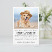 Paw Prints Forever Pet Memorial Sympathie Foto Bedankkaart (Staand voorkant)