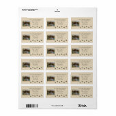 Paw Prints Foto Tan Adres Grote labels toevoegen (Full Sheet)