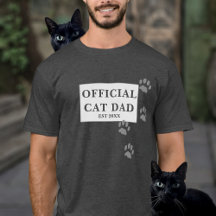 Paw Prints Funny Official Cat Dad Custom Jaar Mann