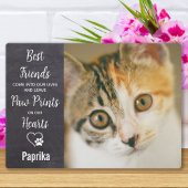 Paw Prints Gepersonaliseerde Foto Pet Cat Memorial Fotoplaat