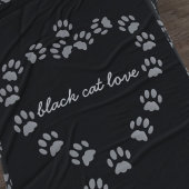 Paw Prints Hart Grote Zwarte Pet Fleece Deken