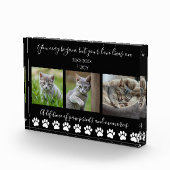 Paw Prints & Herinneringen-Aangepaste Pet-Cat Fotoblokken (Rechts)