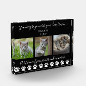 Paw Prints & Herinneringen-Aangepaste Pet-Cat Fotoblokken (Links)