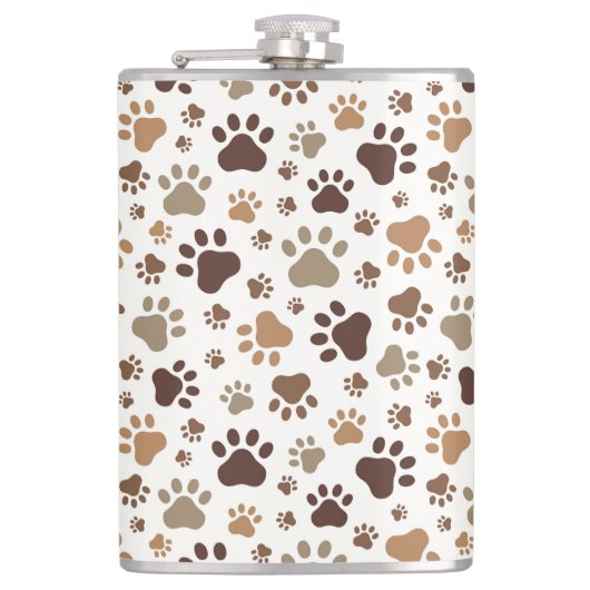 Paw Prints  Heupfles (Voorkant)