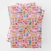 Paw Prints Hondenhart Valentijn Inpakpapier Vel (In situ)