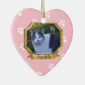 Paw Prints Huisdier Foto Lijst Keramisch Ornament (Rechts)