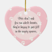 Paw Prints Huisdier Foto Lijst Keramisch Ornament (Achterkant)