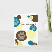 Paw Prints in Circles Hond Kaarten (Voorkant)