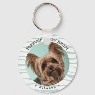 Paw Prints in mijn hart Pet Photo Key Ring Sleutelhanger