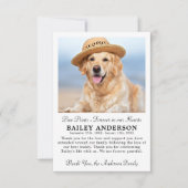 Paw Prints in our Hearts Pet Memorial Bedankkaart (Voorkant)