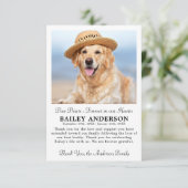 Paw Prints in our Hearts Pet Memorial Bedankkaart (Staand voorkant)