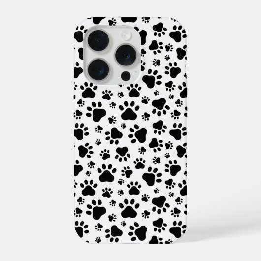 Paw Prints IPhone 15 Pro Case Hoesje (Achterkant)