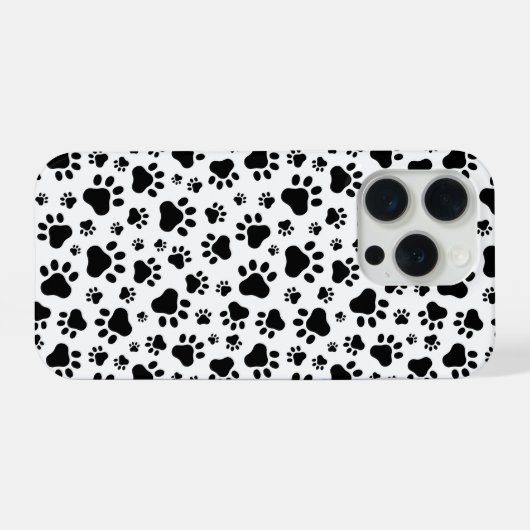Paw Prints IPhone 15 Pro Case iPhone Hoesje (Achterkant horizontaal)