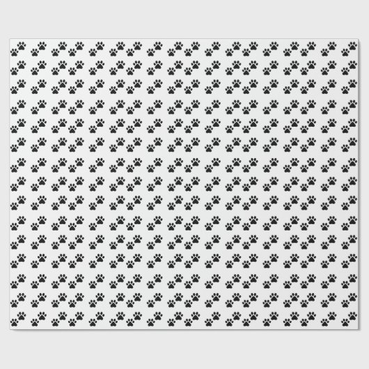 Paw Prints kat hond dier patroon Cadeaupapier (Vlak)