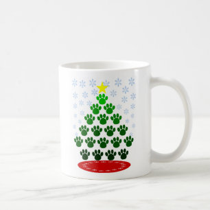 Paw Prints Kerstboom Mok
