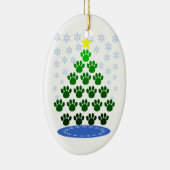 Paw Prints Kerstboom Ornament (Rechts)