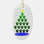 Paw Prints Kerstboom Ornament (Rechts)