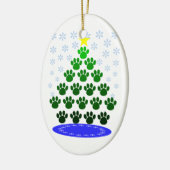 Paw Prints Kerstboom Ornament (Links)