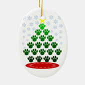 Paw Prints Kerstboom Ornament (Achterkant)