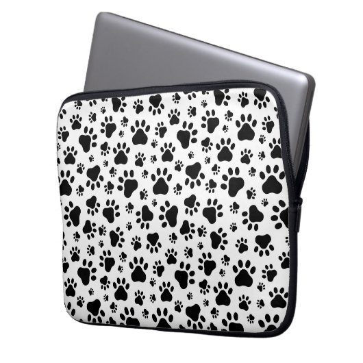 Paw Prints Laptop Sleeve (Voorkant Links)