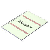 Paw prints lichtgroen Gepersonaliseerde naam Notitieboek (Linkerzijde)