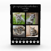Paw Prints & Memories-Custom Memorial voor een kat Fotoblokken (Voorkant)