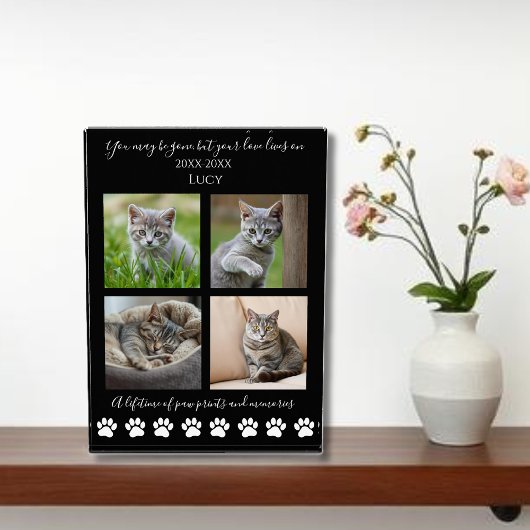 Paw Prints & Memories-Custom Memorial voor een kat Fotoblokken