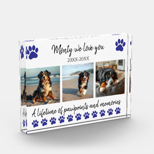 Paw Prints & Memories-Custom Pet- Fotoblok (Links)