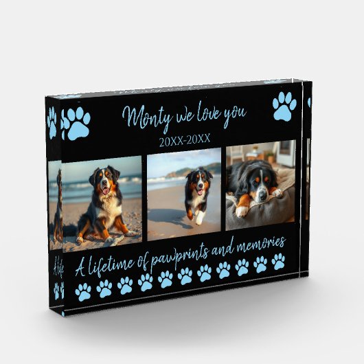 Paw Prints & Memories-Custom Pet- Fotoblok (Links)