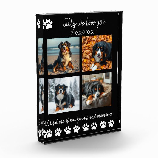 Paw Prints & Memories-Custom Pet- Fotoblok (Links)