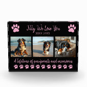 Paw Prints & Memories-Custom Pet- Fotoblokken (Voorkant)