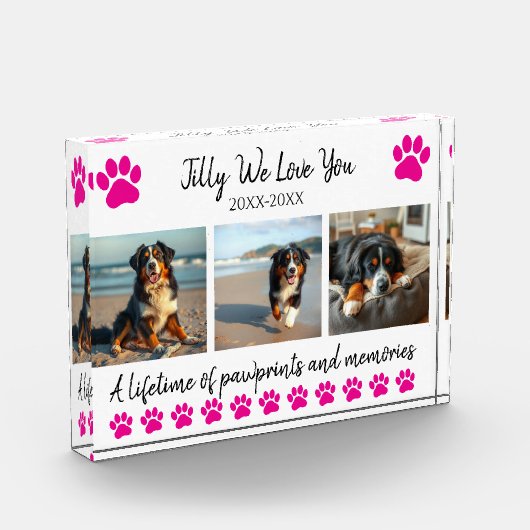 Paw Prints & Memories-Custom Pet- Fotoblokken (Links)