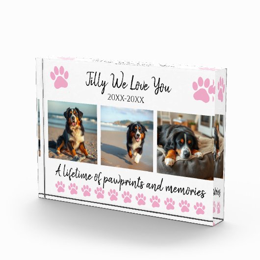 Paw Prints & Memories-Custom Pet- Fotoblokken (Rechts)