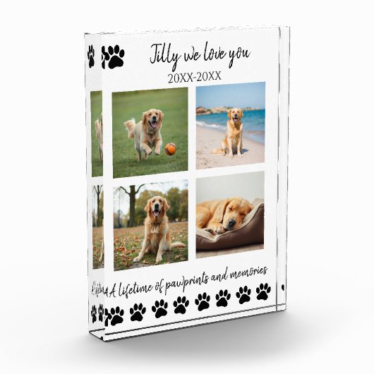 Paw Prints & Memories-Custom Pet- Fotoblokken (Links)