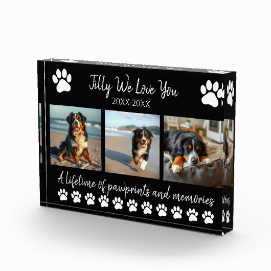 Paw Prints & Memories-Custom Pet- Fotoblokken (Rechts)