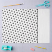 Paw Prints Modern Zwart Wit Pet Lovers Gift Wrap Tissuepapier (Craft)