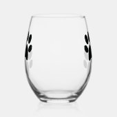 Paw Prints Ontwerp Thermisch Wijnglas Zonder Voet (Rechts)