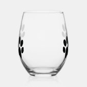 Paw Prints Ontwerp Thermisch Wijnglas Zonder Voet (Links)