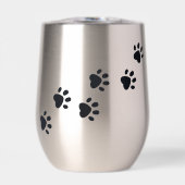 Paw Prints Ontwerp Thermische Wijn Tumbler (Voorkant)