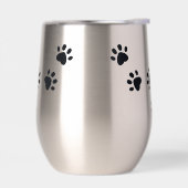 Paw Prints Ontwerp Thermische Wijn Tumbler (Links)