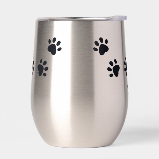 Paw Prints Ontwerp Thermische Wijn Tumbler (Links)