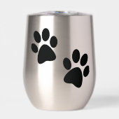 Paw Prints Ontwerp Thermische Wijn Tumbler (Voorkant)