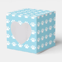 Paw Prints op blauwe achtergrond