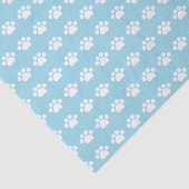 Paw Prints op blauwe achtergrond Tissuepapier (Detail)